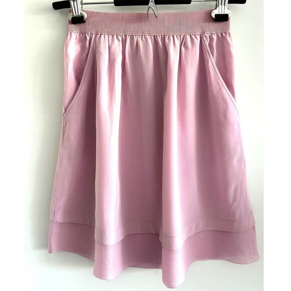 Wilfred Light Pink Silk Skirt with Side Pockets Sz 2 - Picture 1 of 6